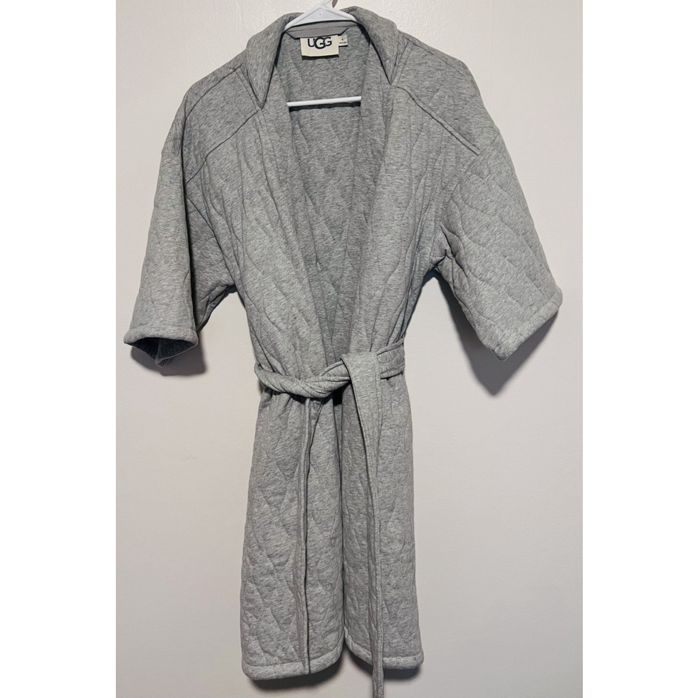 UGG Women's Heather Gray Quilted Robe
